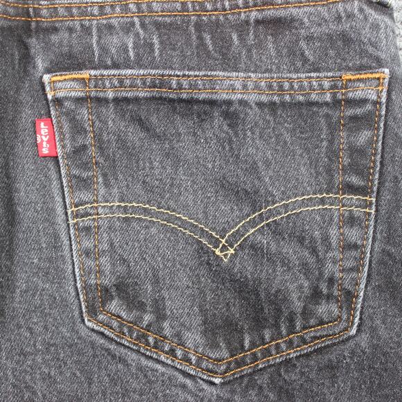 Levi's 501 Jeans Men's 34x32 Black Button Fly Straight Vintage Fade - Picture 6 of 11